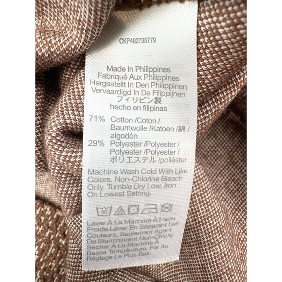 Madewell Puff Sleeve Chocolate Brown Textured Indie Boho Blouse, Plus Size 4X - Picture 10 of 10